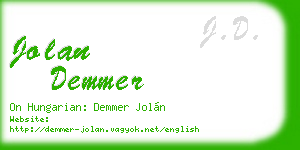 jolan demmer business card